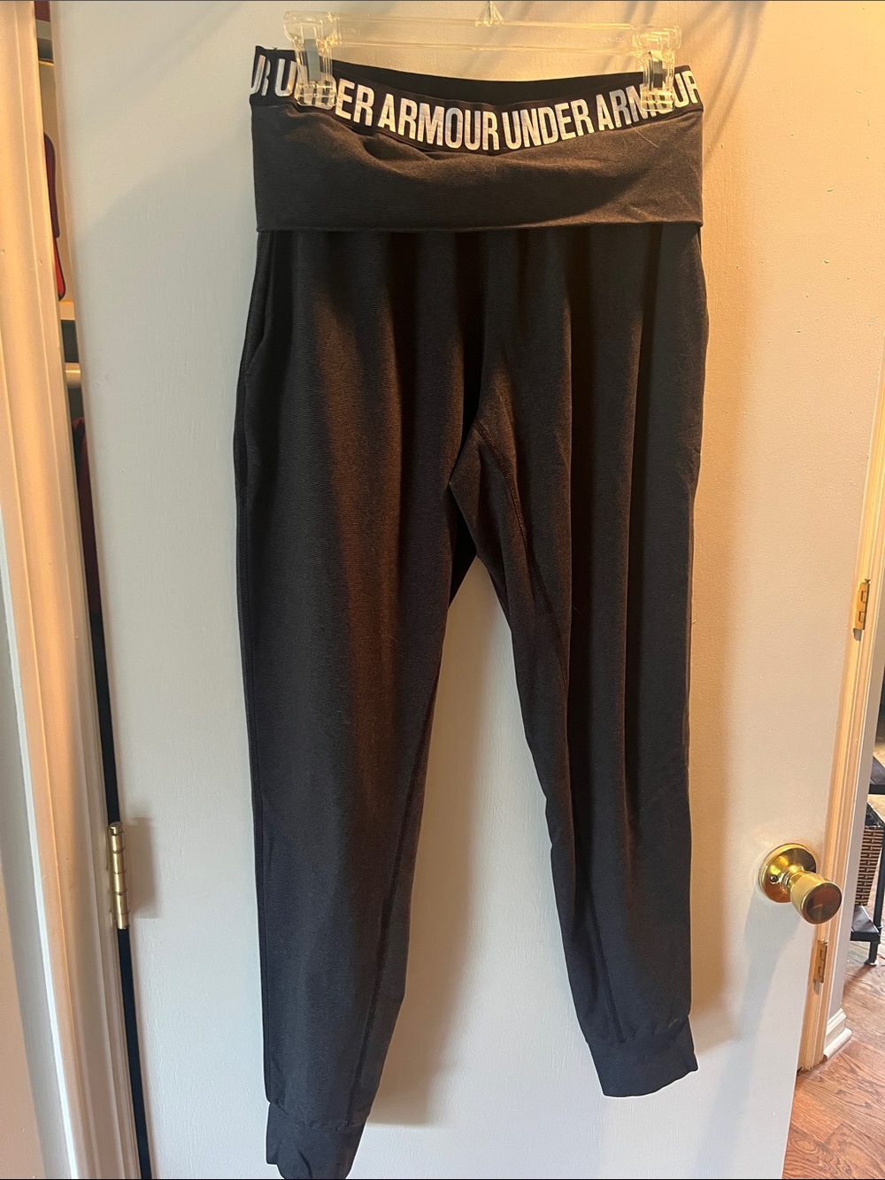 Under Armour Dark Gray Logo Waistband Jogger Leggings